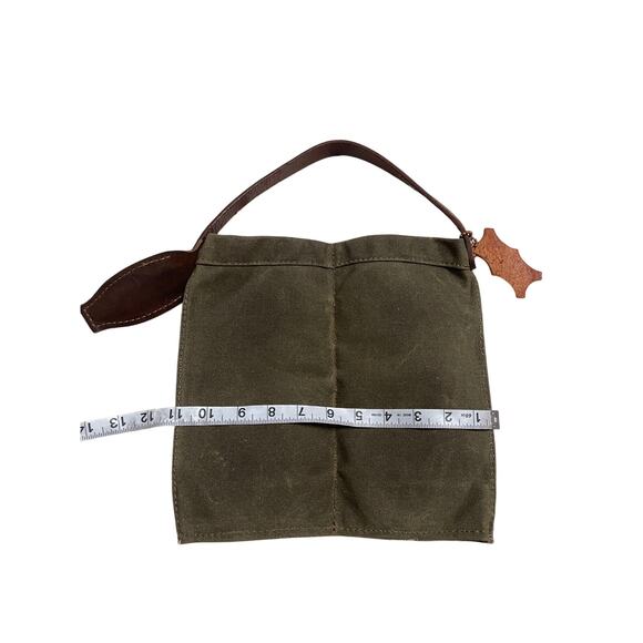 Orox Leather Co. Waxed Canvas Wine Caddy Holder Olive Green - Picture 9 of 9